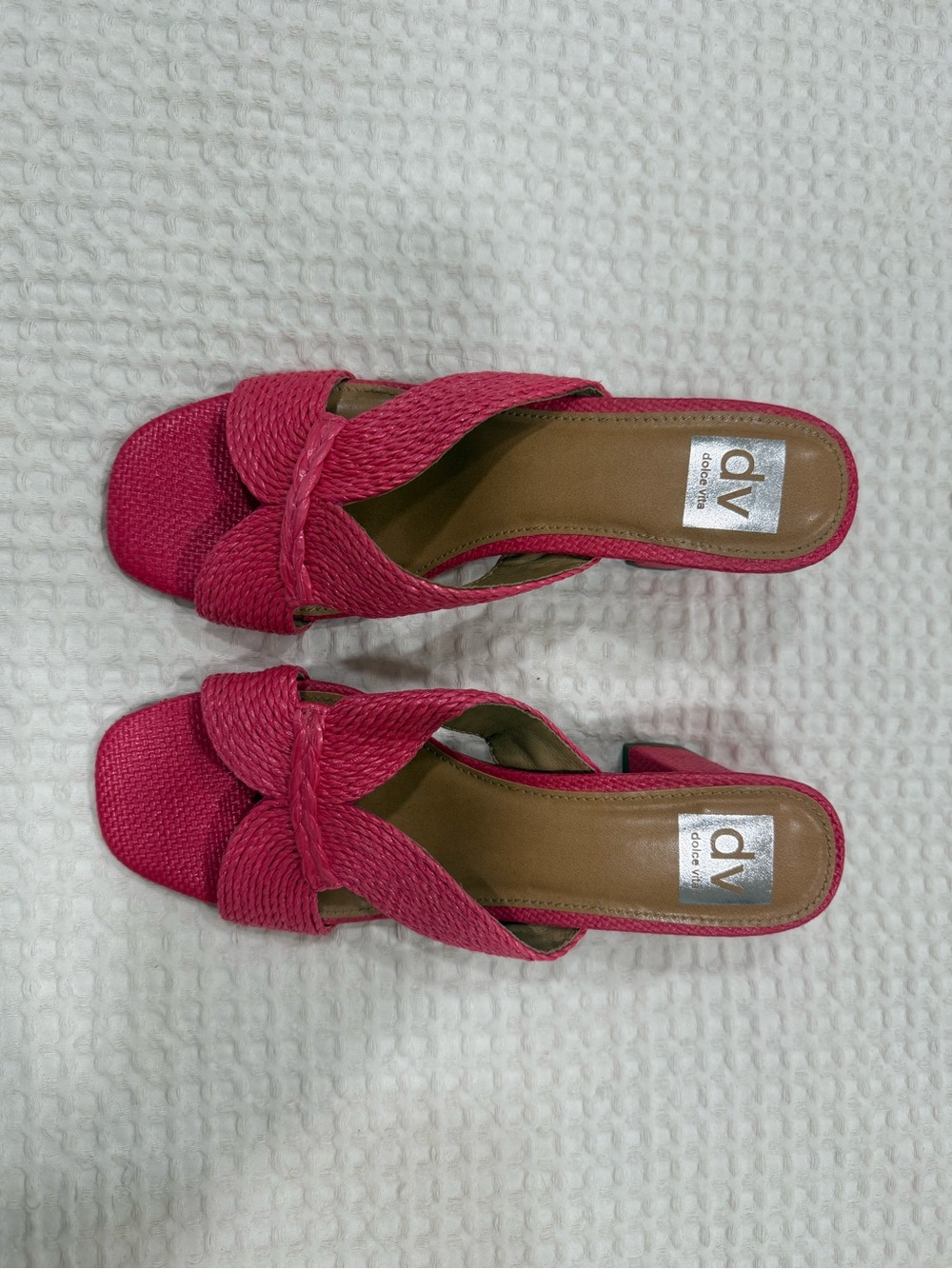 DV by Dolce Vita Fuchsia Braided Slide Mules